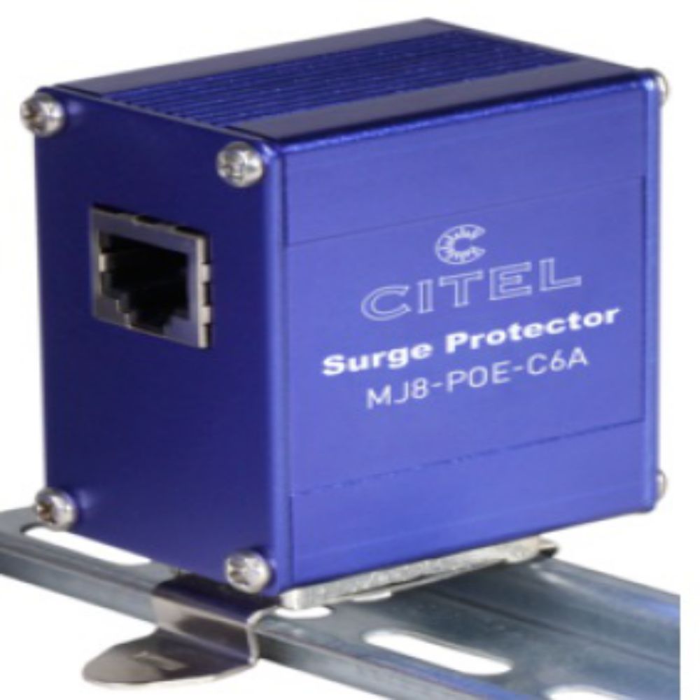 Surge protector for POE ++ and Category 6A cabling network