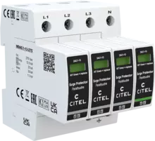 Type 1+2 AC surge protector - 3-phase+N